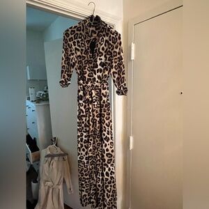 Ladies Leopard Maxi Dress